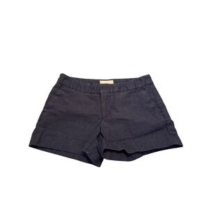 Banana Republic Women's Shorts Size 6 Linen Cotton Metallic Mythic Dark Blue